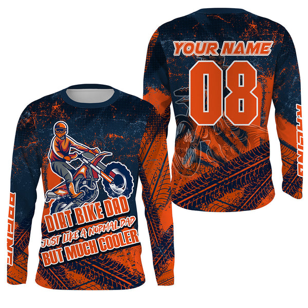 Maxcorners Motocross Dad Jersey Personalized UPF30+ Dirt Bike Dad Shirt Xtreme MX Off-Road Long Sleeves LM2809