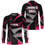 Maxcorners Pink Motocross Racing Jersey Men Women Kid UPF30+ Custom Dirt Bike Shirt Off-Road Motorcycle MT2709