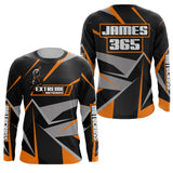 Maxcorners Orange Motocross Racing Jersey Men Women Kid UPF30+ Custom Dirt Bike Shirt Off-Road Motorcycle MT2709