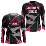 Maxcorners Pink Motocross Racing Jersey Men Women Kid UPF30+ Custom Dirt Bike Shirt Off-Road Motorcycle MT2709