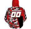 Maxcorners Red Camo Quad Bike Hoodie Men Women Custom ATV Motocross Hooded Jersey For Adult MT2709