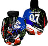 Maxcorners Adult ATV Quad Hoodie Men Women Custom Patriotic ATV Motocross Quad Bike Hooded Jersey MT2709