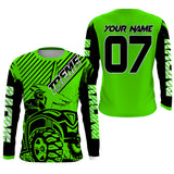 Maxcorners Custom Quad Bike Jersey Kid Men Women Upf30+ Green ATV Motocross Shirt Extreme Rider PDT841 MT2809