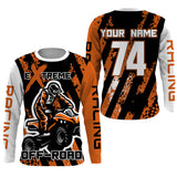Maxcorners Personalized ATV Motocross Jersey Orange Upf30+ Kid Men Women Quad Bike Off-Road Shirt PDT845 MT2809
