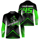 Maxcorners Custom Motocross Riding Jersey Men Women Kid Upf30+ Green MX Dirt Bike Shirt Off-Road Jersey MT2709