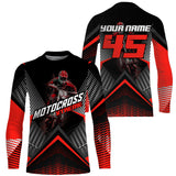 Maxcorners Custom Motocross Riding Jersey Men Women Kid Upf30+ Red MX Dirt Bike Shirt Off-Road Jersey MT2709