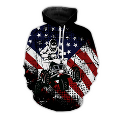 Maxcorners Custom ATV Motocross Hoodie Patriotic Men Women American Flag Quad Bike Hooded Jersey PDT911 MT2809