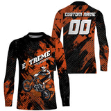 Maxcorners Custom Dirt Bike Jersey Kid Men Women Upf30+ Orange Motocross Racing Shirt Motorcycle MT2709