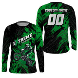 Maxcorners Custom Dirt Bike Jersey Kid Men Women Upf30+ Green Motocross Racing Shirt Motorcycle MT2809