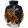 Maxcorners Personalized Quad Bike Hoodie Men Women Orange ATV Motocross Hooded Jersey Off-Road PDT906 MT2809