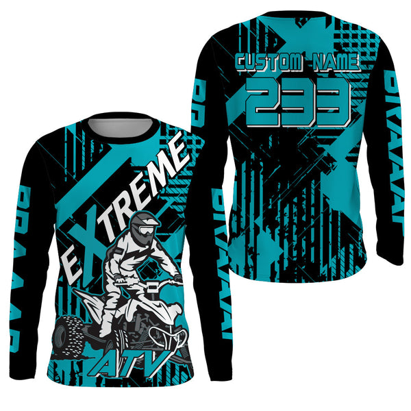 Maxcorners Kid Women Men ATV Motocross Jersey UPF30+ Custom Quad Bike Shirt Extreme Off-Road PDT842 MT2809