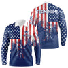 Maxcorners Custom Patriotic Golf Polo Shirts for Men Women Team Golf Shirts Personalized LM2007