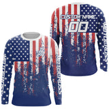 Maxcorners American Flag Motocross Jersey Custom Patriotic Dirt Bike Shirt for Kid Men Women LM2809