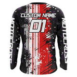 Maxcorners Motocross Racing Jersey Upf30+ Dirt Bike Jersey Motorcycle Off-Road Shirt Red MT2709