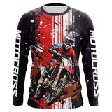 Maxcorners Motocross Racing Jersey Upf30+ Dirt Bike Jersey Motorcycle Off-Road Shirt Red MT2709