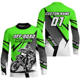 Maxcorners Green Motocross Racing Off-road Jersey For Men Kid Dirt Bike Riding Shirt Women MT2709