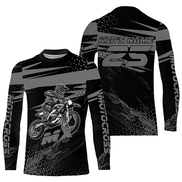 Maxcorners Grey Motocross Racing Jersey Upf30+ Dirt Bike Shirt Motorcycle Off-Road MX Jersey MT2709