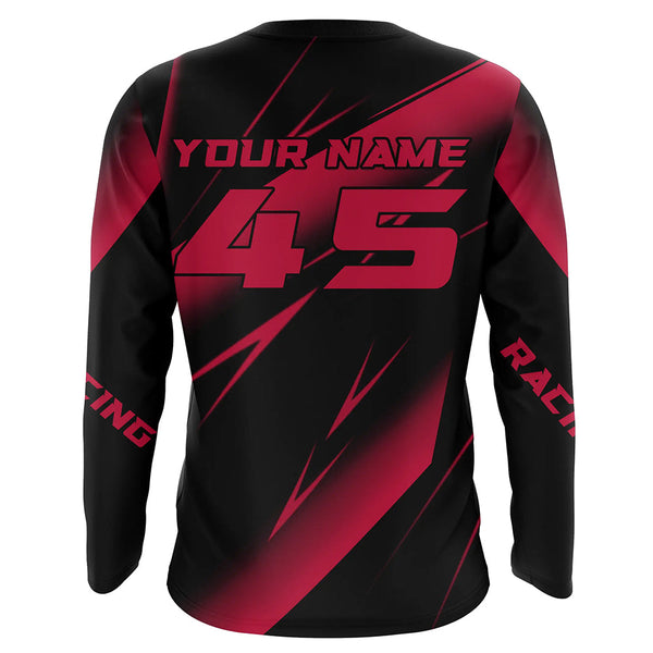 Maxcorners Motocross Racing Jersey Pink Upf30+ Dirt Bike Shirt Motorcycle Off-Road Jersey MT2709
