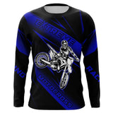 Maxcorners Motocross Racing Jersey Blue Upf30+ Dirt Bike Shirt Motorcycle Off-Road Jersey MT2709