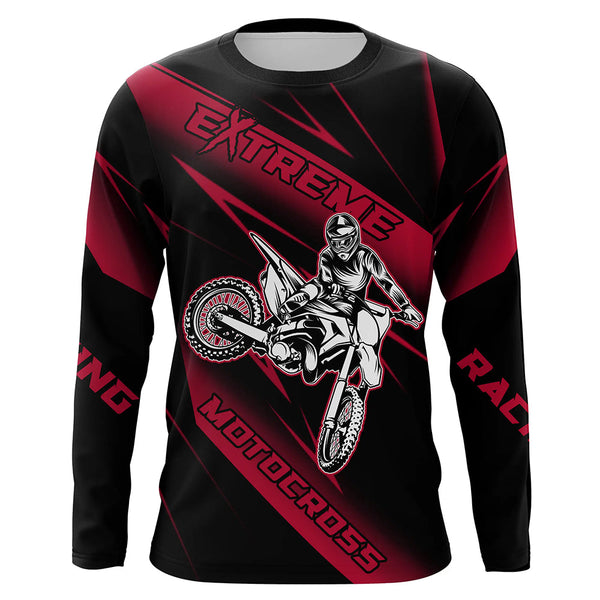 Maxcorners Motocross Racing Jersey Pink Upf30+ Dirt Bike Shirt Motorcycle Off-Road Jersey MT2709