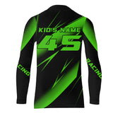 Maxcorners Motocross Racing Jersey Green Upf30+ Dirt Bike Shirt Motorcycle Off-Road Jersey MT2709