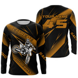 Maxcorners Motocross Racing Jersey Orange Upf30+ Dirt Bike Shirt Motorcycle Off-Road Jersey MT2709