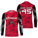 Maxcorners Motocross Jersey Custom Red Dirt Bike Kid Men Women Motorcycle Riding Shirt MT2709