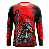 Maxcorners Red Motocross Jersey Custom Dirt Bike Shirt Upf30+ Kid Men Women Off-road Racing Shirt MT2709