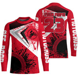 Maxcorners Motocross Jersey Red Custom Dirt Bike Shirt For Kid Men Women Off-road Racing Shirt MT2709