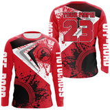 Maxcorners Motocross Jersey Red Custom Dirt Bike Shirt For Kid Men Women Off-road Racing Shirt MT2709
