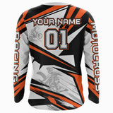 Maxcorners Orange Dirt Bike Racing Jersey Upf30+ Motocross Shirt Men Kid Women Off-Road Jersey MT2709