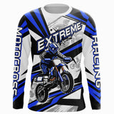 Maxcorners Blue Dirt Bike Racing Jersey Upf30+ Motocross Shirt Men Kid Women Off-Road Jersey MT2709