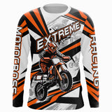 Maxcorners Orange Dirt Bike Racing Jersey Upf30+ Motocross Shirt Men Kid Women Off-Road Jersey MT2709