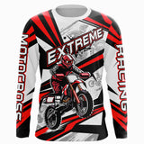 Maxcorners Red Dirt Bike Racing Jersey Upf30+ Motocross Shirt Men Kid Women Off-Road Jersey MT2709