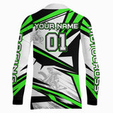Maxcorners Green Dirt Bike Racing Jersey Upf30+ Motocross Shirt Men Kid Women Off-Road Jersey MT2709