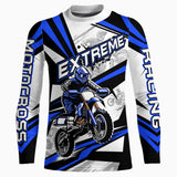 Maxcorners Blue Dirt Bike Racing Jersey Upf30+ Motocross Shirt Men Kid Women Off-Road Jersey MT2709