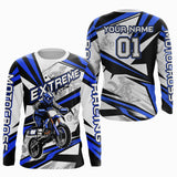 Maxcorners Blue Dirt Bike Racing Jersey Upf30+ Motocross Shirt Men Kid Women Off-Road Jersey MT2709