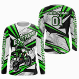 Maxcorners Green Dirt Bike Racing Jersey Upf30+ Motocross Shirt Men Kid Women Off-Road Jersey MT2709