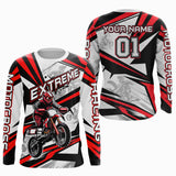 Maxcorners Red Dirt Bike Racing Jersey Upf30+ Motocross Shirt Men Kid Women Off-Road Jersey MT2709