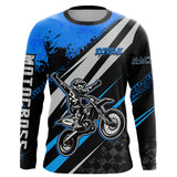 Maxcorners Dirt Bike MX Racing Jersey Blue Upf30+ Motocross Shirt Women Kid Off-Road Shirt MT2709