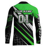 Maxcorners Dirt Bike MX Racing Jersey Green Upf30+ Motocross Shirt Women Kid Off-Road Shirt MT2709