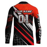 Maxcorners Dirt Bike MX Racing Jersey Red Upf30+ Motocross Shirt Women Kid Off-Road Shirt MT2709