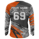 Maxcorners Motocross Racing Jersey Orange Upf30+ Dirt Bike Off-Road Shirt Motorcycle Kid Men Women MT2709