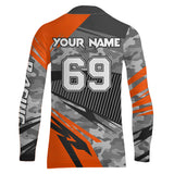 Maxcorners Motocross Racing Jersey Orange Upf30+ Dirt Bike Off-Road Shirt Motorcycle Kid Men Women MT2709