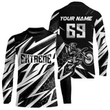 Maxcorners Motocross Jersey Kid Men Women Upf30+ White Racing Dirt Bike Shirt Off-Road Motorcycle MT2709