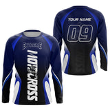 Maxcorners Custom Blue Motocross Jersey for Men Kid Women Racing Dirt Bike Off-road Shirt  LM2809