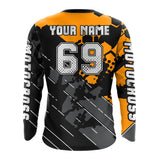 Maxcorners Motocross Racing Jersey Orange Upf30+ Motorcycle Dirt Bike Jersey Off-Road Shirt Men Kid Women MT2709