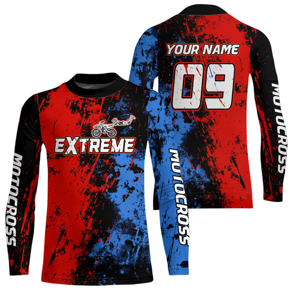 Maxcorners Motocross Racing Dirt Bike Jersey For Kid Men Women Motorcycle Shirt Upf30+ MT2709