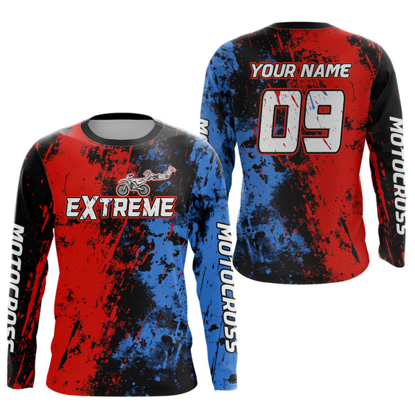 Maxcorners Motocross Racing Dirt Bike Jersey For Kid Men Women Motorcycle Shirt Upf30+ MT2709