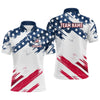 Maxcorners Custom Patriotic Golf Polo Shirt US Flag Golf Shirts for Men Women TeamMT0306